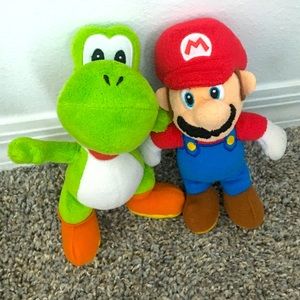 Mario and Yoshi plush set